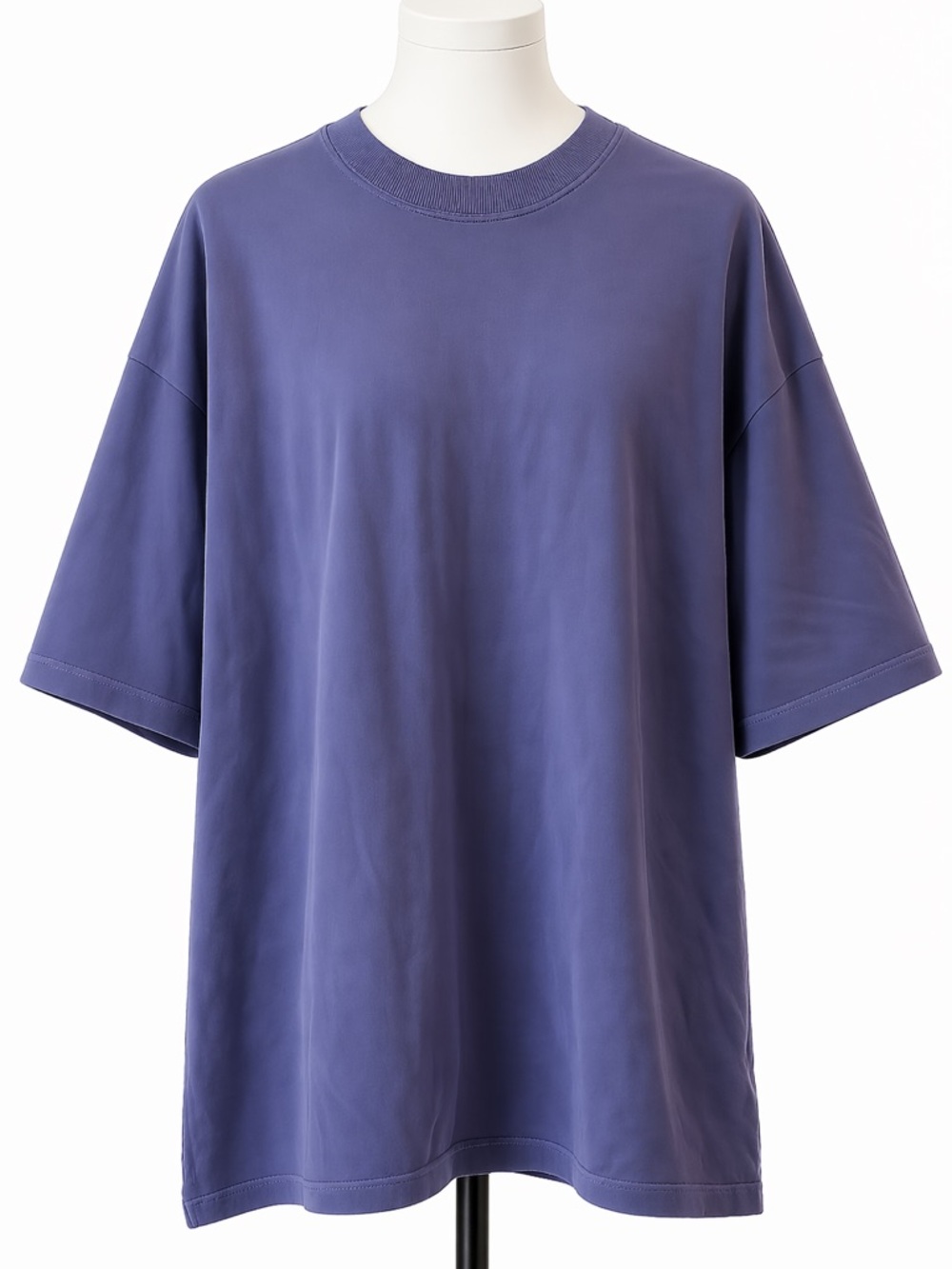 Zara Womens Thick Oversized Sweatshirt Top Large Purple‎ Lounge Short Sleeves
